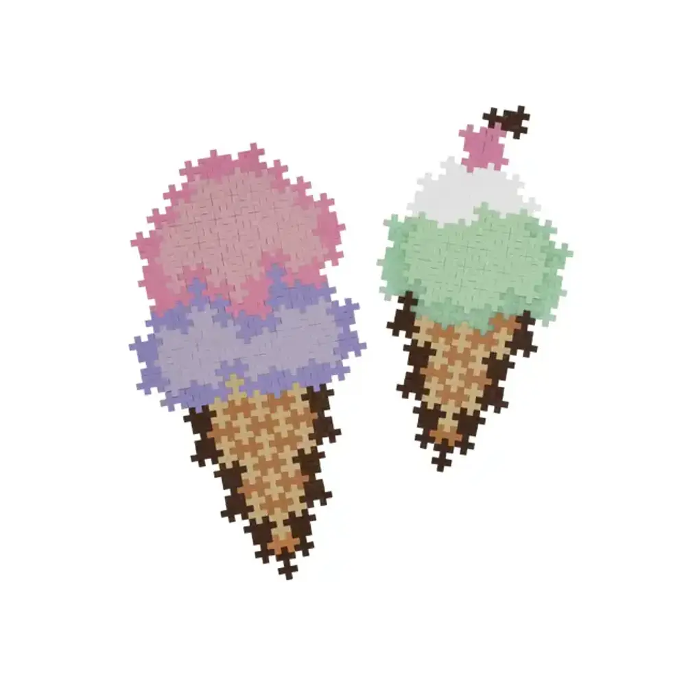 Plus Plus Ice Cream Cones Puzzle By Number